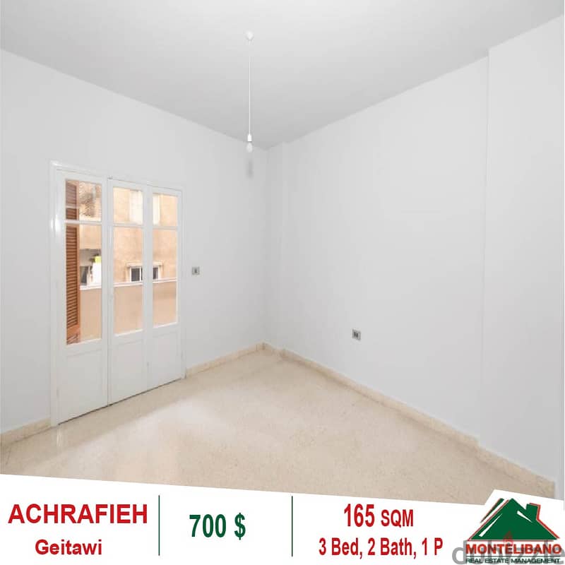 700$!! Apartment for Rent located in Achrafieh Fasouh!! 3