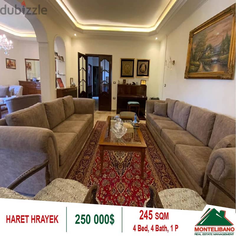 250,000$!! Apartment for Sale located in Haret Hreik 0