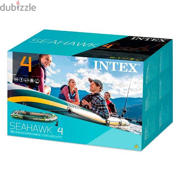 Intex Seahawk 4 Inflatable Boat Set 351 x 145 x 48 cm 5