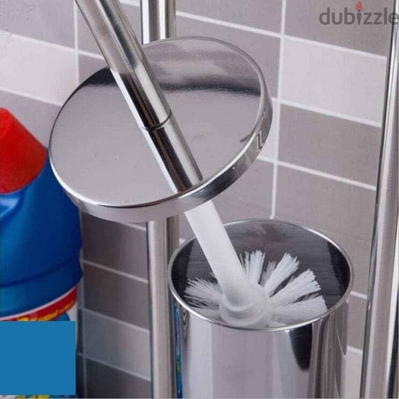 Toilet Paper Roll Holder Stand with Toilet Brush Brush ستاند فرشاية وو 2
