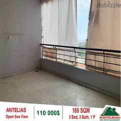 110000$!! Open Sea View Apartment for sale located in Antelias 0