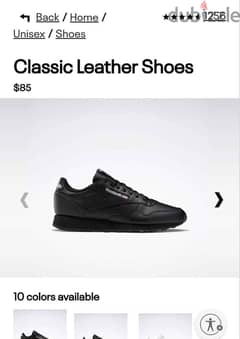 Original Reebok Unisex Classic Leather Shoes Size 37.5 0
