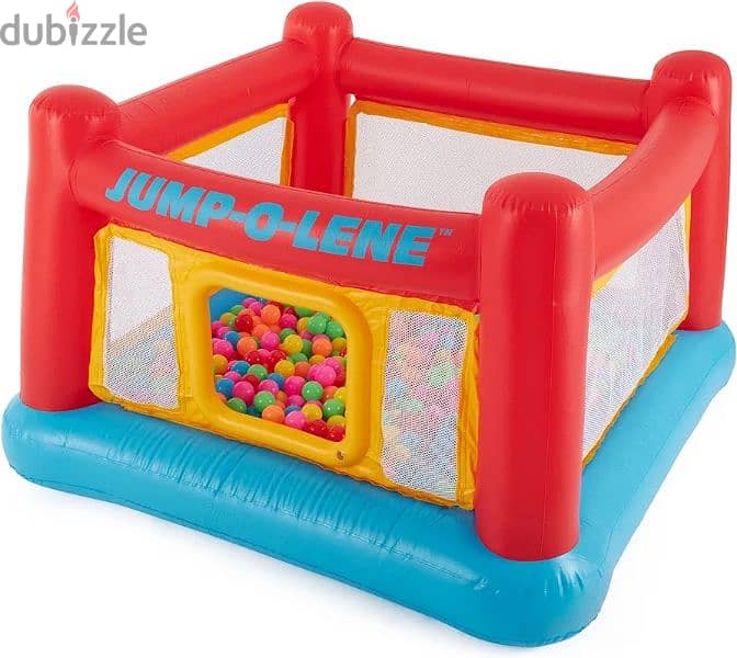 Intex Inflatable Jump-O-Lene Indoor/Outdoor Trampoline Bounce Castle 0