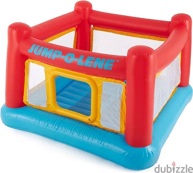 Intex Inflatable Jump-O-Lene Indoor/Outdoor Trampoline Bounce Castle 2