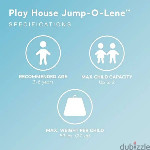 Intex Inflatable Jump-O-Lene Indoor/Outdoor Trampoline Bounce Castle 3