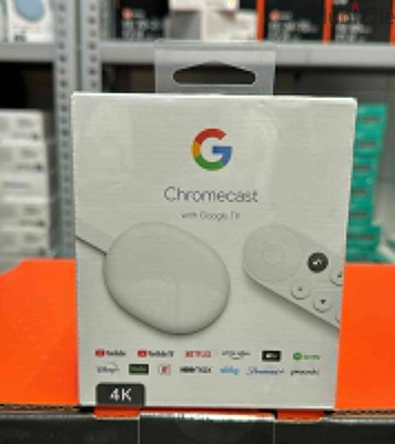 Google chromecast with google tv 4k white 1
