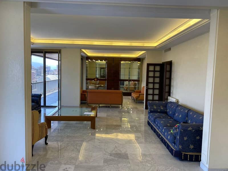 L10482-Spacious Apartment For Rent With Open View in Badaro 2