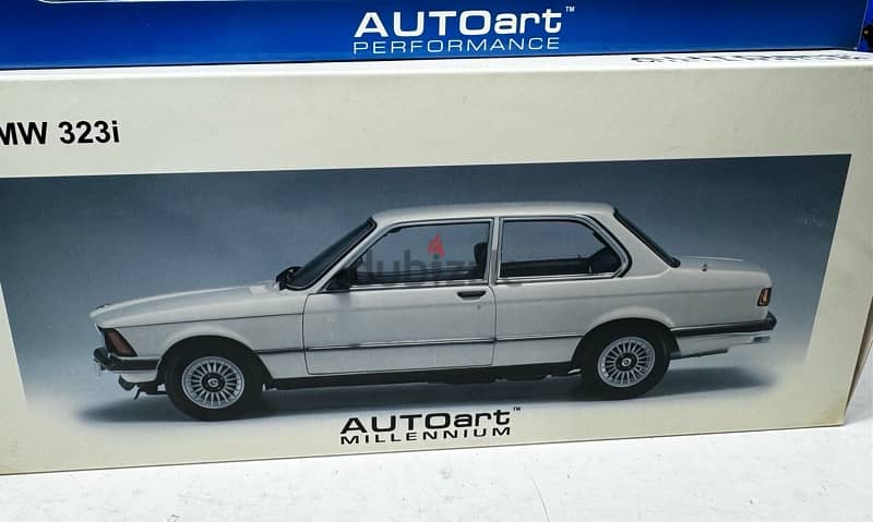 1/18 diecast Autoart RARE BMW 323i 1977 Alpine White #75111 MINT 15