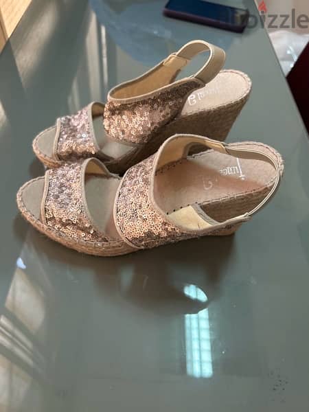 glitter silver high heel sandal 1