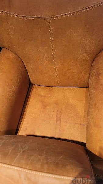 real nubuck italian leather chairs 0