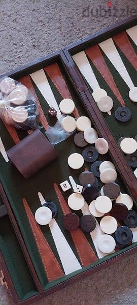 Backgammon Set for Adults Leather 2