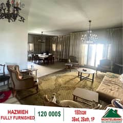 120,000$ Cash Payment!! Apartment For Sale In Hazmieh!! 0