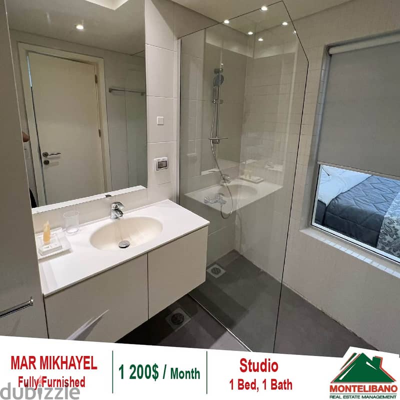 1200$/ Month Fully Furnished Studio for Rent located in Mar Mikhayel!! 2