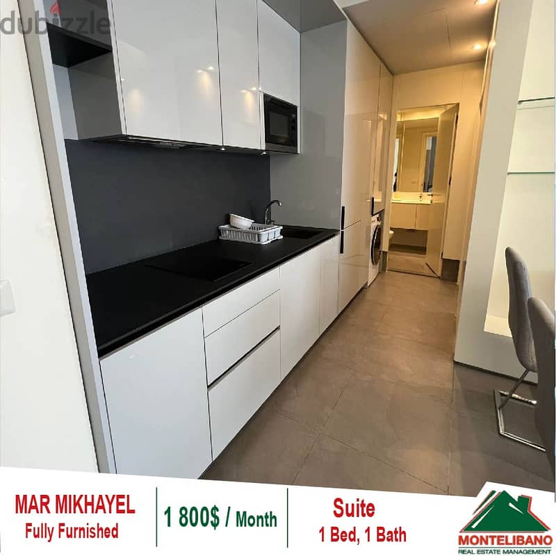 1800$/ Month Fully Furnished Suite for rent located in Mar Mikhayel 3