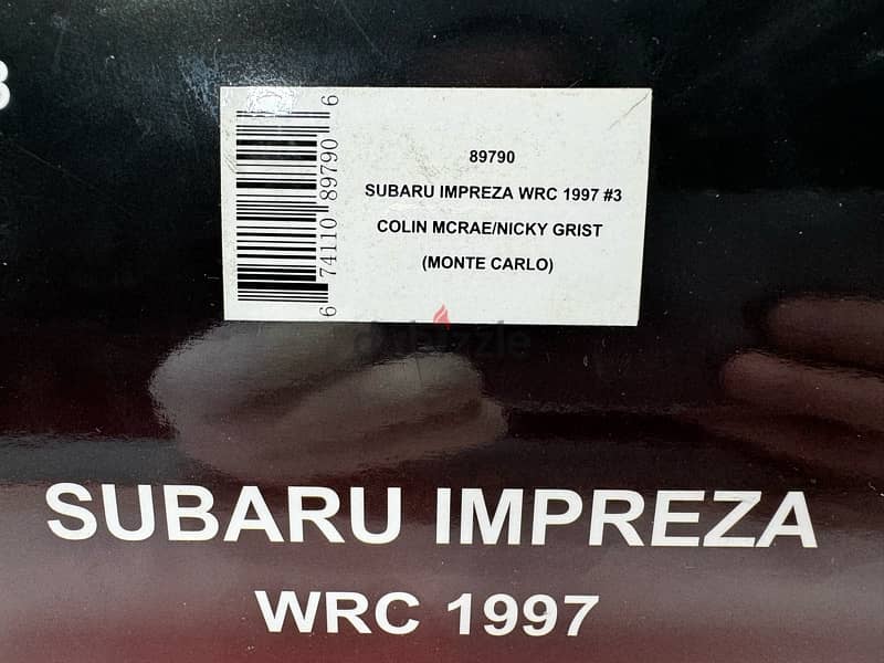 1/18 diecast Autoart Subaru Impreza WRC #3 Monte Carlo 1997 16