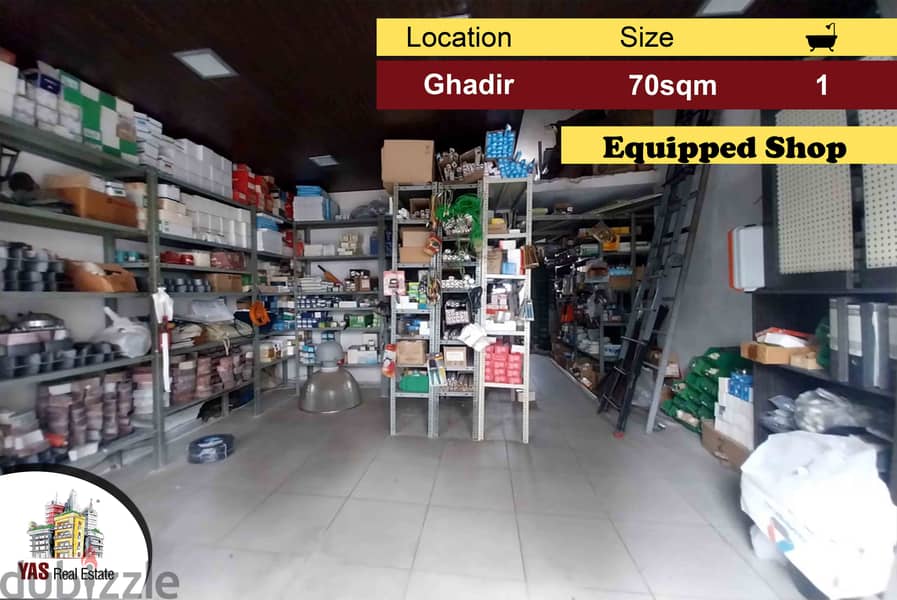 Ghadir 70m2 | Shop | Equipped | Perfect Investment | IV EL 0
