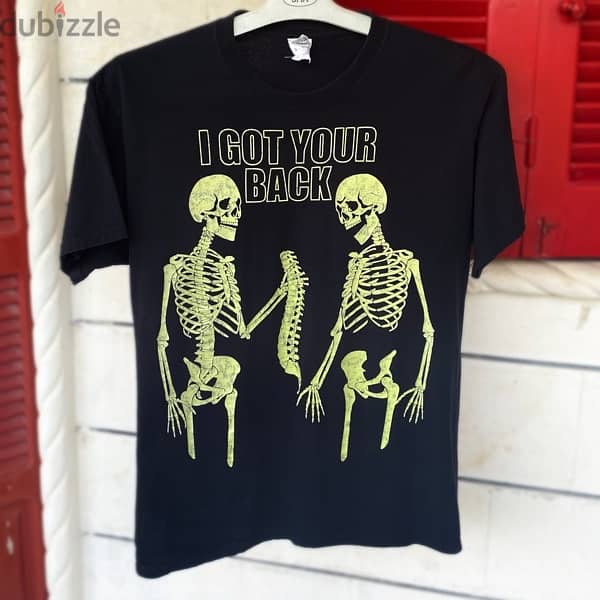 JERZEES “I Got Your Back” Glow In The Dark Black T-Shirt. 1