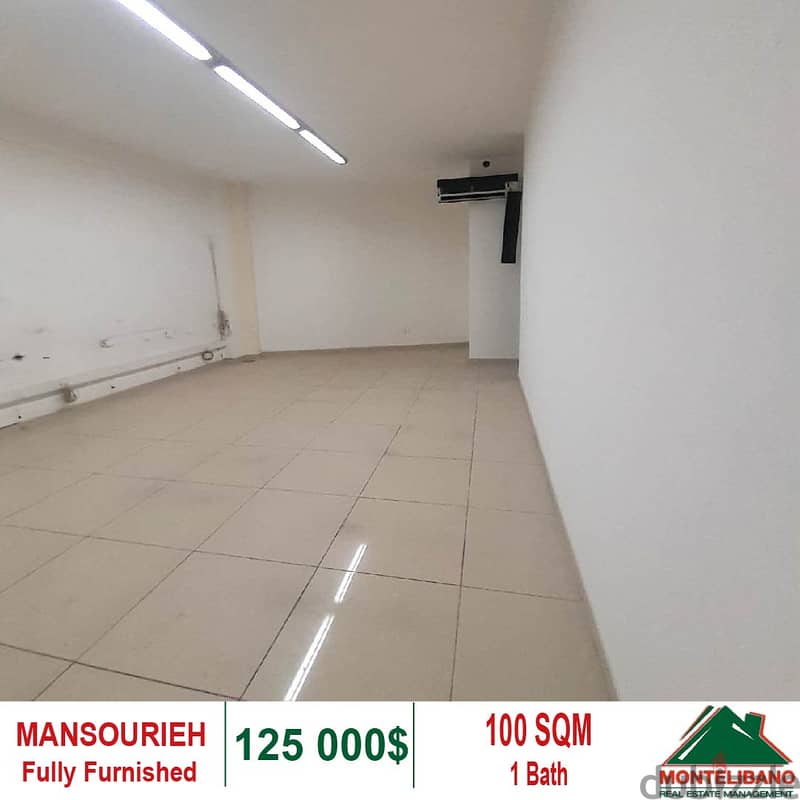 125000$!! Fully Furnished Office for sale located in Mansourieh 1