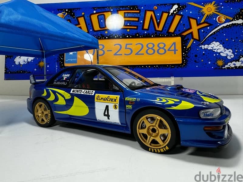 1/18 diecast Autoart Subaru Impreza WRC #4  Monte Carlo Winner 0