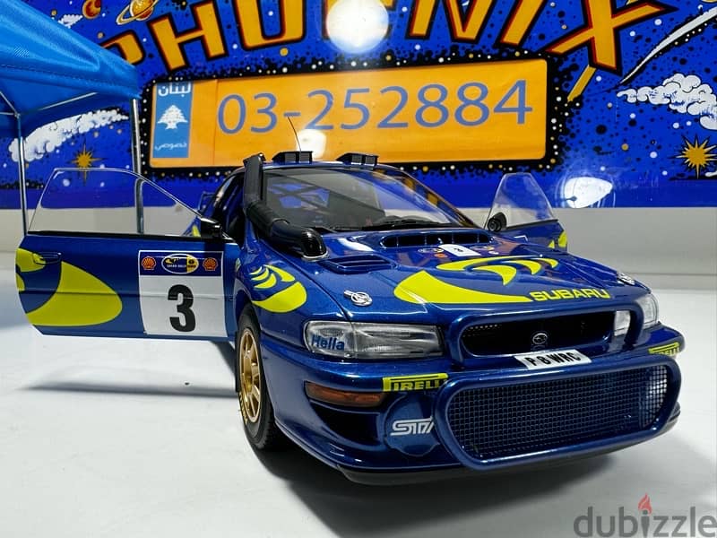 1/18 diecast Autoart Subaru Impreza WRC #3 Safari Winner 1997 6