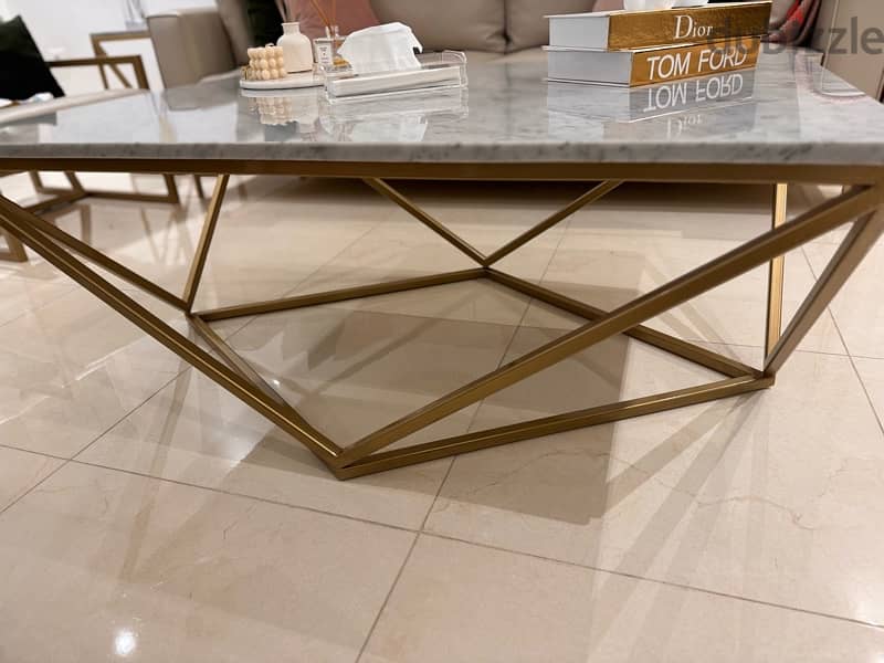 set of three marble table 0