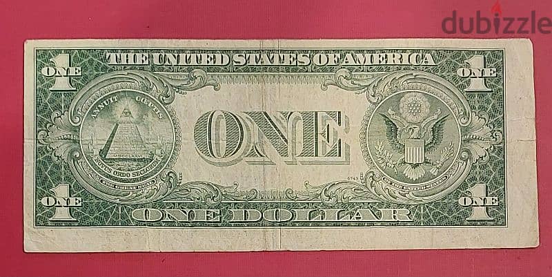 1935-F USA $1 BILL top Edge printing Mis-cut with printed line 2
