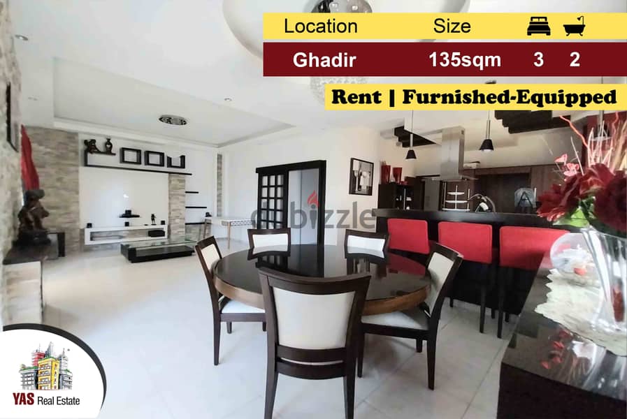 Ghadir 135m2 | Rent | Furnished-Equipped | Partial View | IV ELO | 0