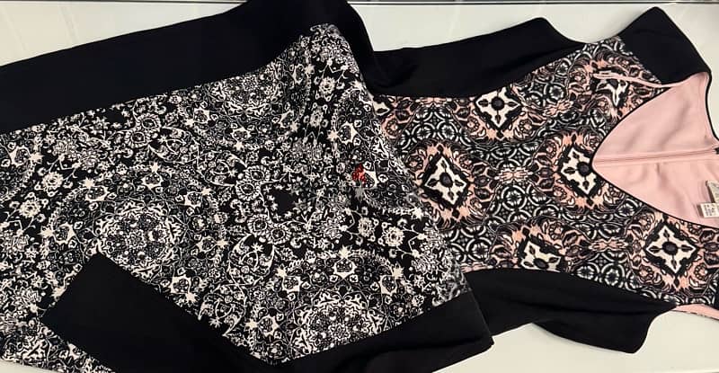 dress like new, high quality, black with white and pink 2