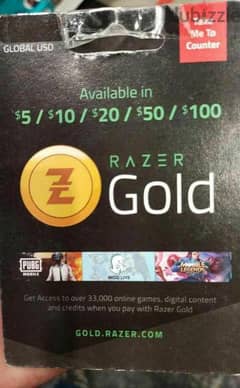 razor gold card 20$ and 10$ 0