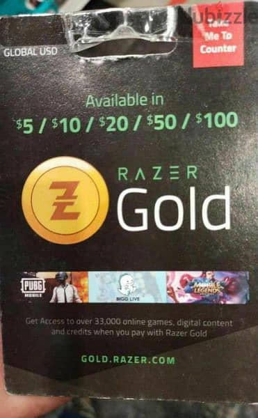 razor gold card 20$ and 10$ 0