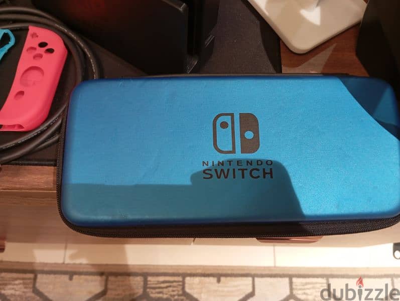 Nintendo switch with accessories and memory card 1