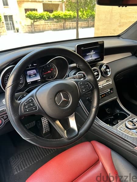 Mercedes GLC 300 coupe AMG-line 4matic 2019 white on black & red 9