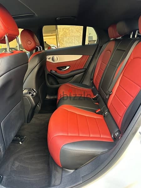 Mercedes GLC 300 coupe AMG-line 4matic 2019 white on black & red 10