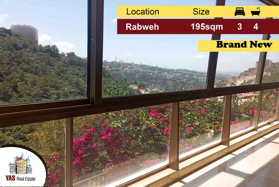 Rabweh 195m2 | Brand New | Panoramic View | Classy Area | PA | 0