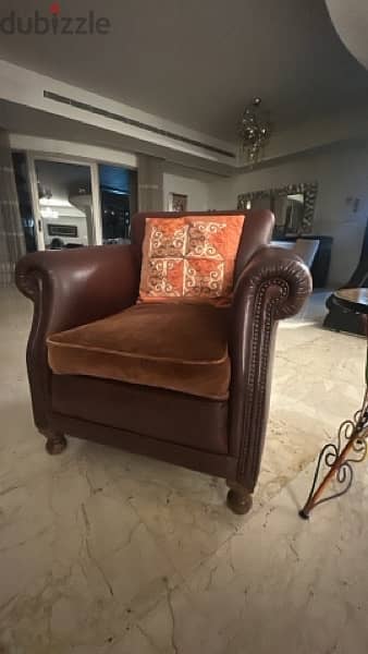 Brown set chairs and sofas 3