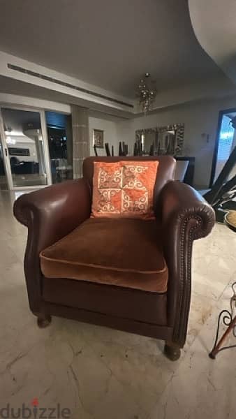 Brown set chairs and sofas 4