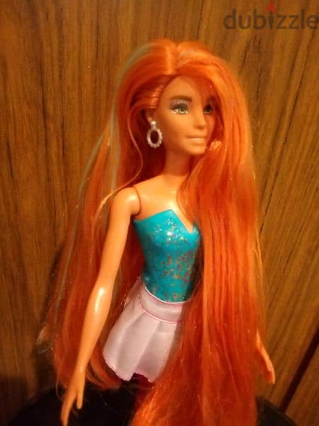 PARTY COLOR REVEAL Barbie Mattel Long hair mold doll+skirt+shoes+brush 0