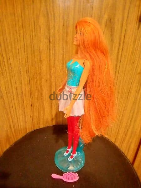 PARTY COLOR REVEAL Barbie Mattel Long hair mold doll+skirt+shoes+brush 3