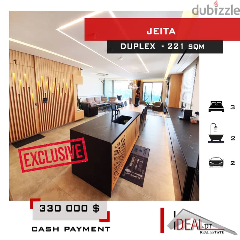 EXCLUSIVE ! Duplex for sale in Jeita 221 SQM REF#KZ242 0