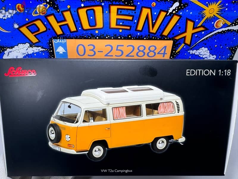 1/18 diecast VW bus T1A Camping Orange  (NEW SHOP STOCK) 0