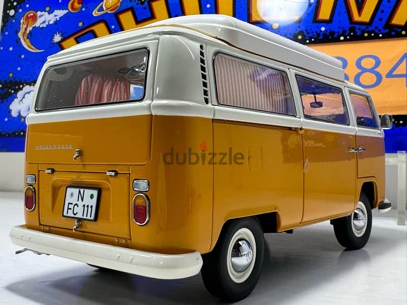 1/18 diecast VW bus T1A Camping Orange  (NEW SHOP STOCK) 10