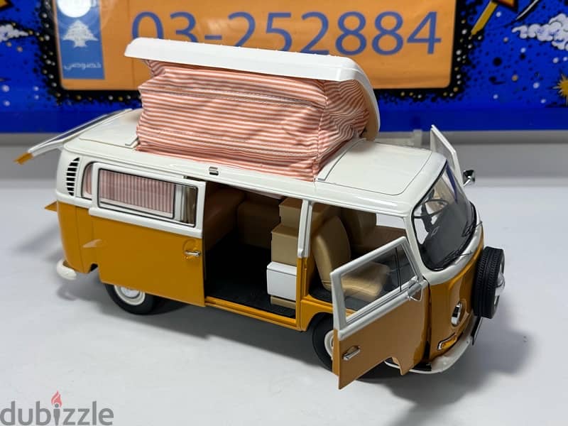 1/18 diecast VW bus T1A Camping Orange  (NEW SHOP STOCK) 13
