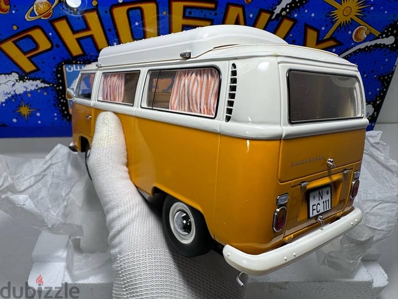 1/18 diecast VW bus T1A Camping Orange  (NEW SHOP STOCK) 14