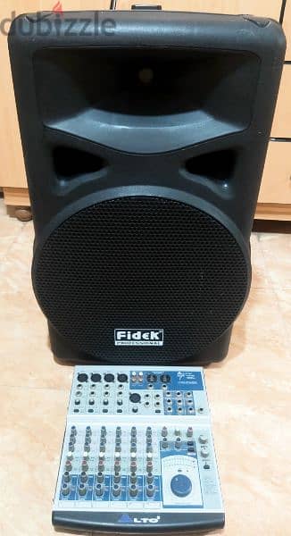 fidek speaker 12 inch active + mixer alto 8 channel 0