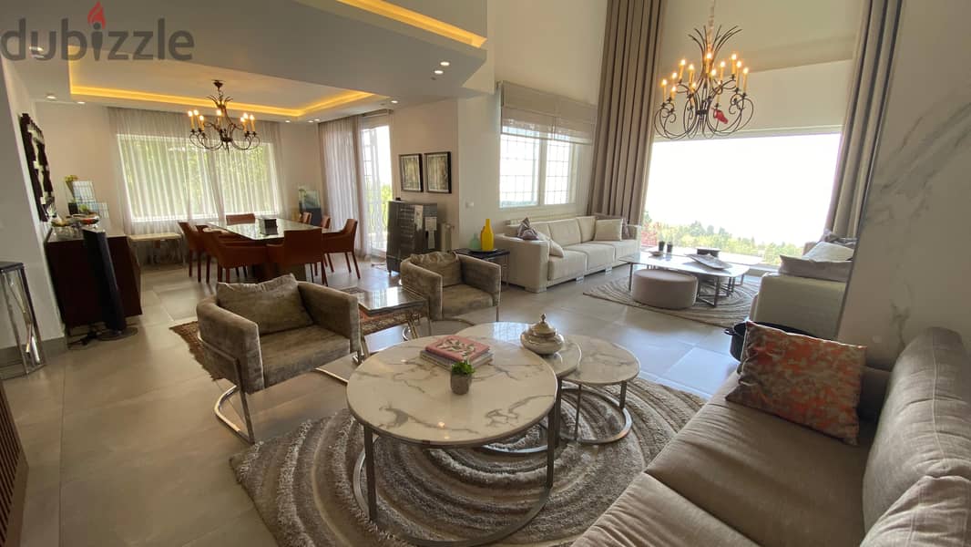 Villa for sale in Tilal Faqra/Amazing View/Garden/Decorated/Furnished 5