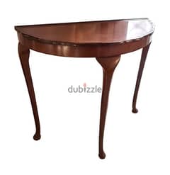 Vintage Georgian design mahogany half moon table