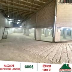 1800$ Cash/Month!! Depot For Rent In Naccache!! Prime Location!!