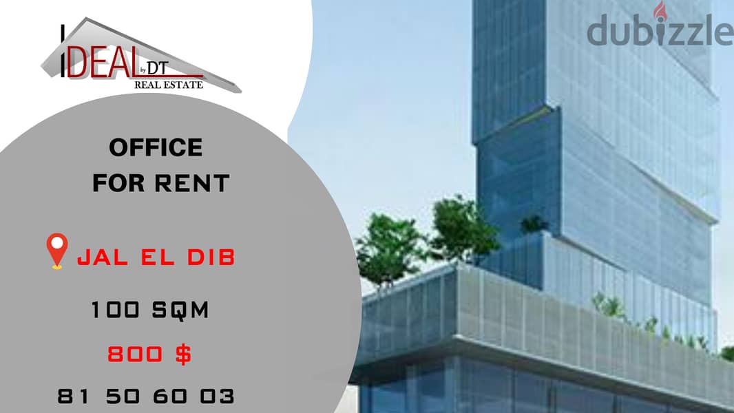 Prime Location !! Office for rent in Jal el dib 100 sqm ref#EH564 0