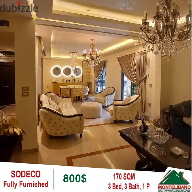 800$!! Fully Furnished Apartment for rent located in Sodeco 0