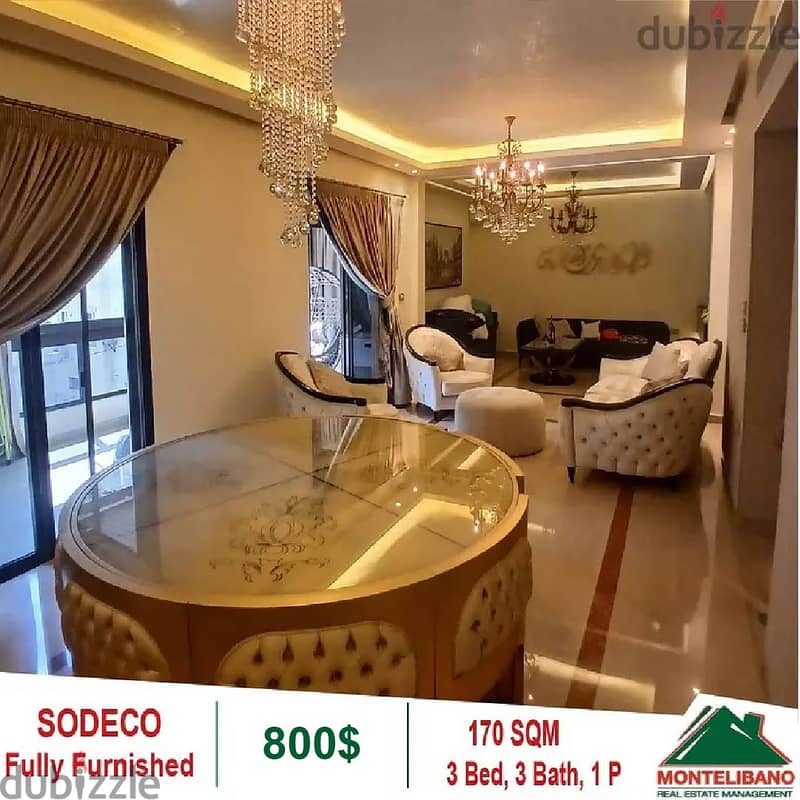 800$!! Fully Furnished Apartment for rent located in Sodeco 1